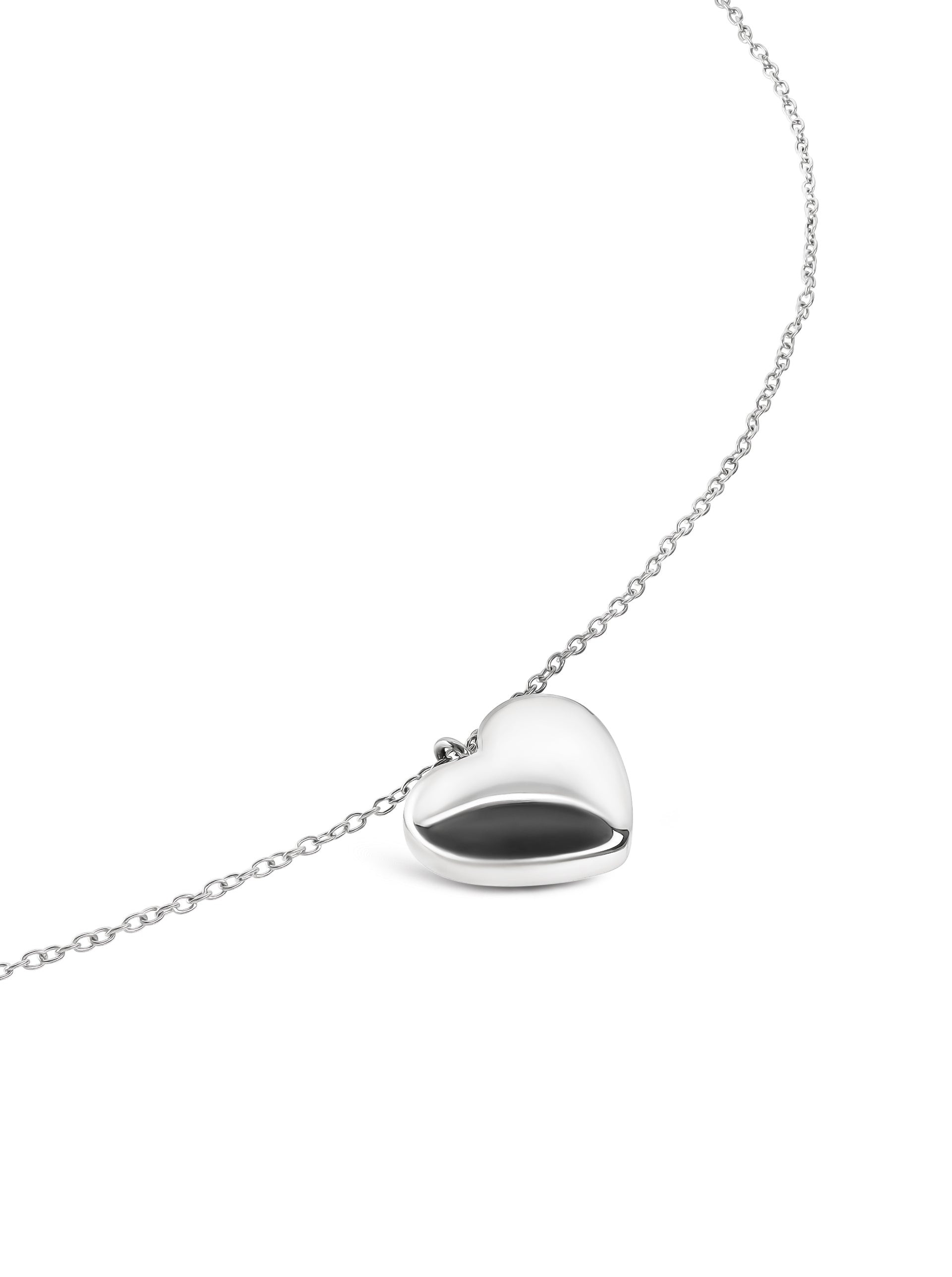 Colar One Neckmess Heart Big Silver - OJNN29S