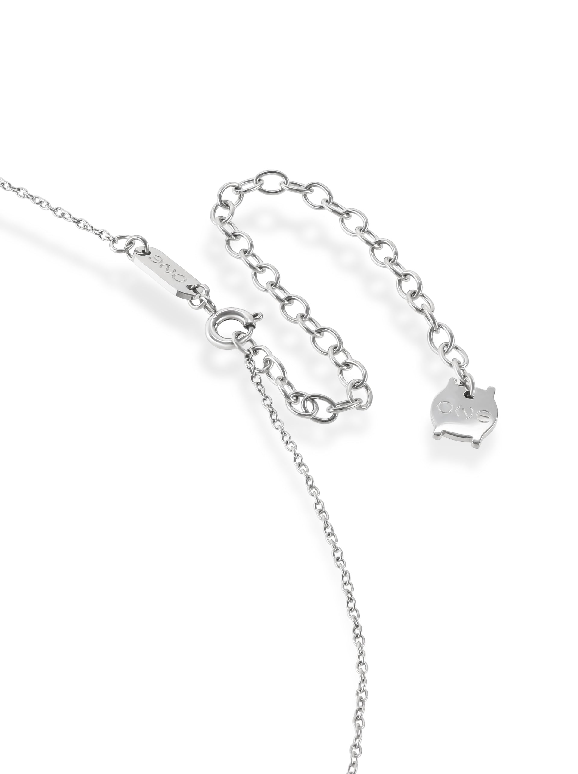 Colar One Neckmess Heart Big Silver - OJNN29S
