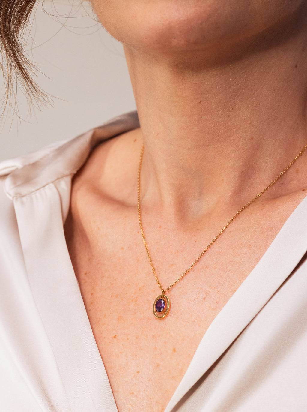 Colar One Birthstone Fevereiro - Sabedoria - OJNN37G