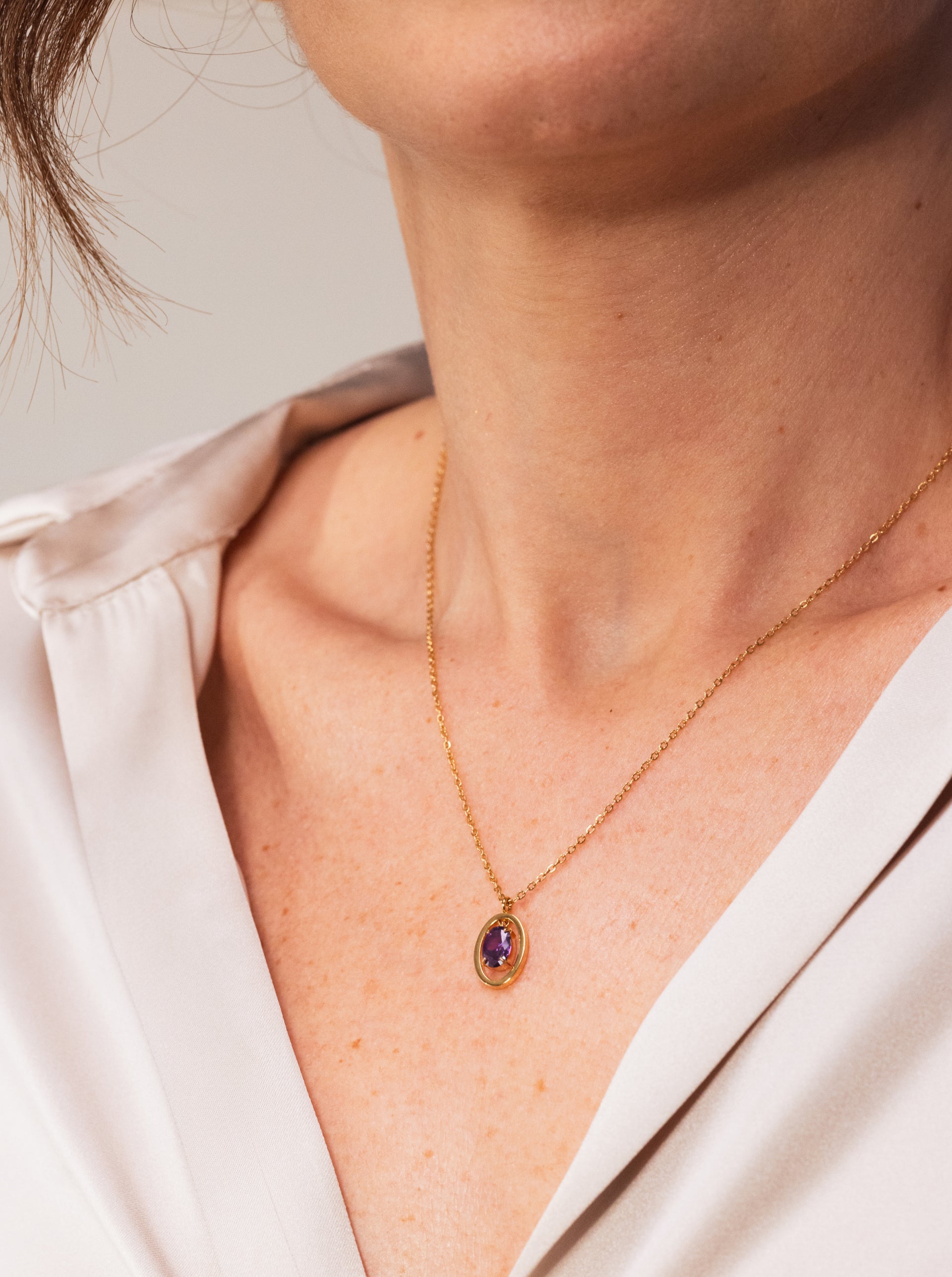 Colar One Birthstone Fevereiro - Sabedoria - OJNN37G