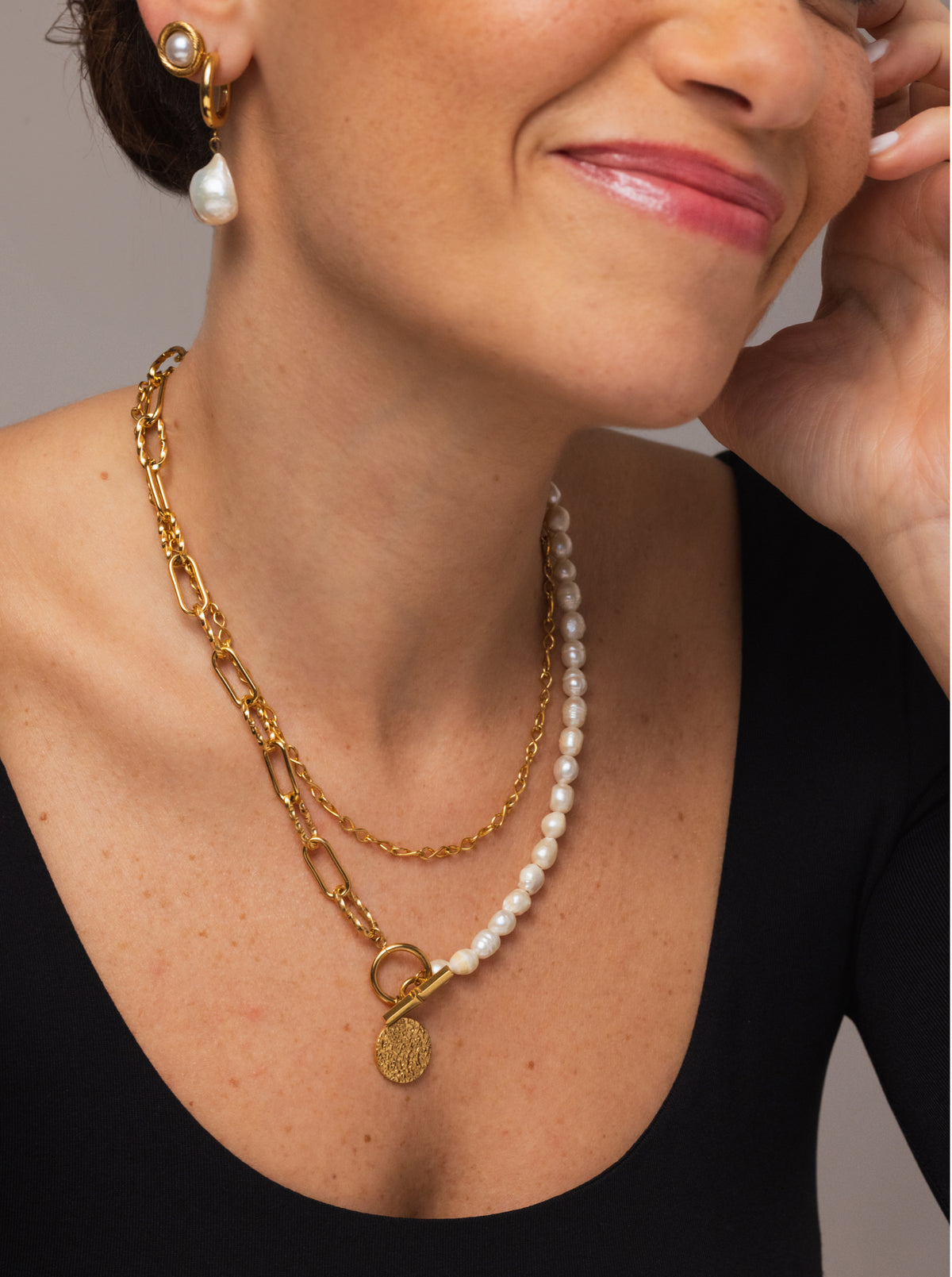 Colar One Neckmess Pearly - OJNN48G