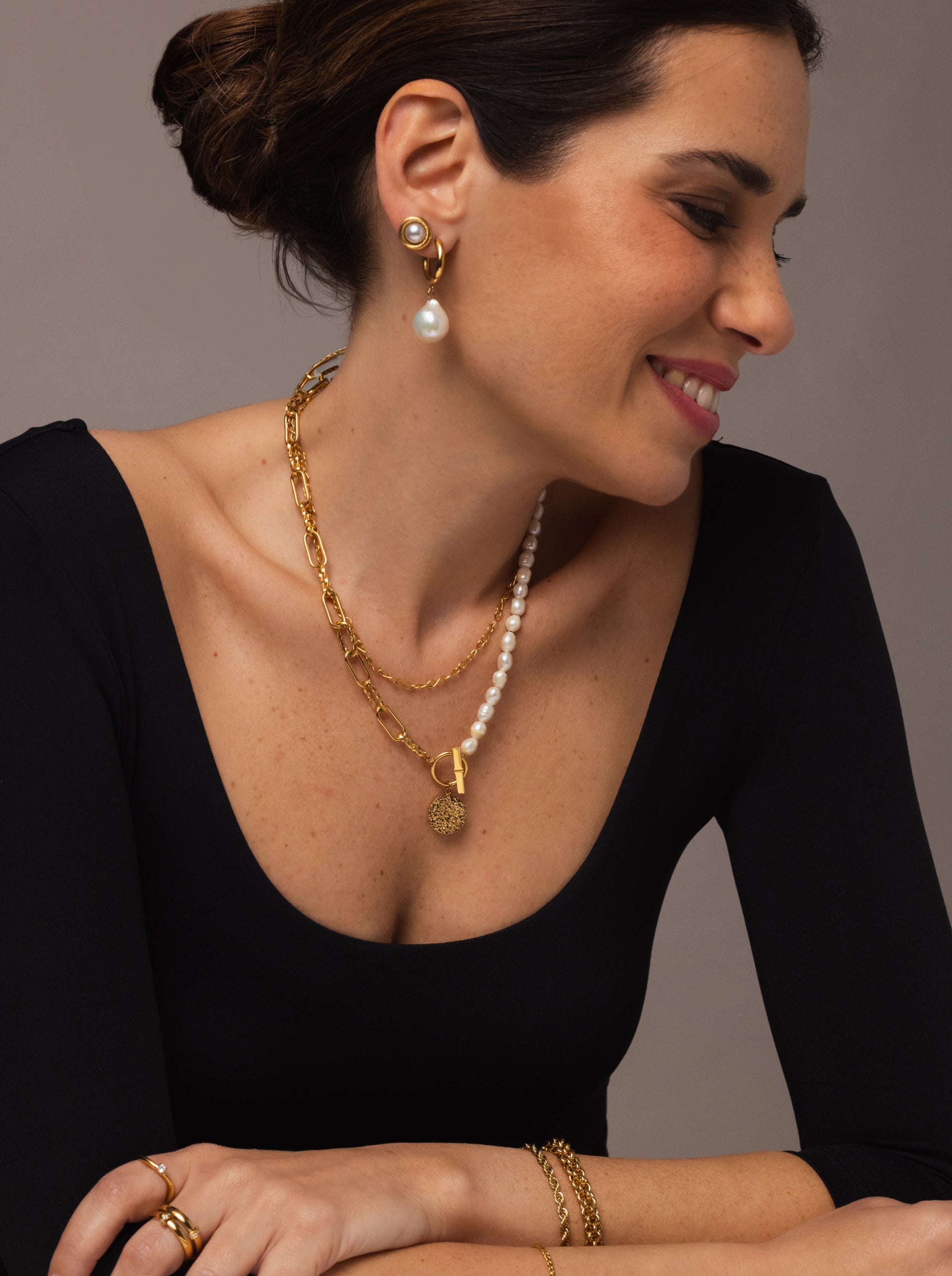 Colar One Neckmess Pearly - OJNN48G