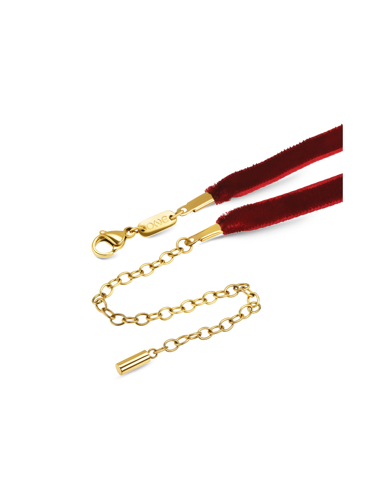 Colar One Neckmess Velvet Love Red - OJNN94G