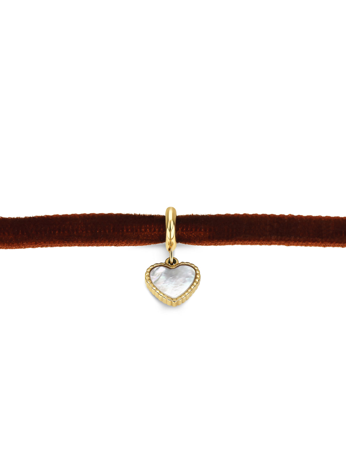 Colar One Neckmess Velvet Love Brown - OJNN95G