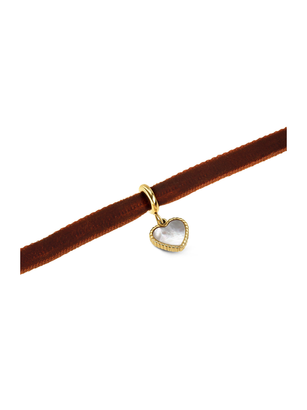Colar One Neckmess Velvet Love Brown - OJNN95G