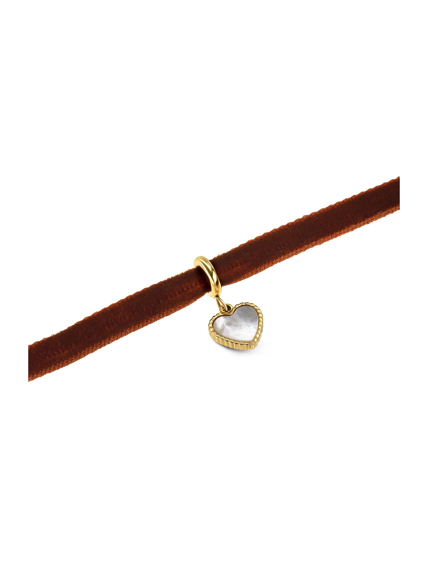 Colar One Neckmess Velvet Love Brown - OJNN95G