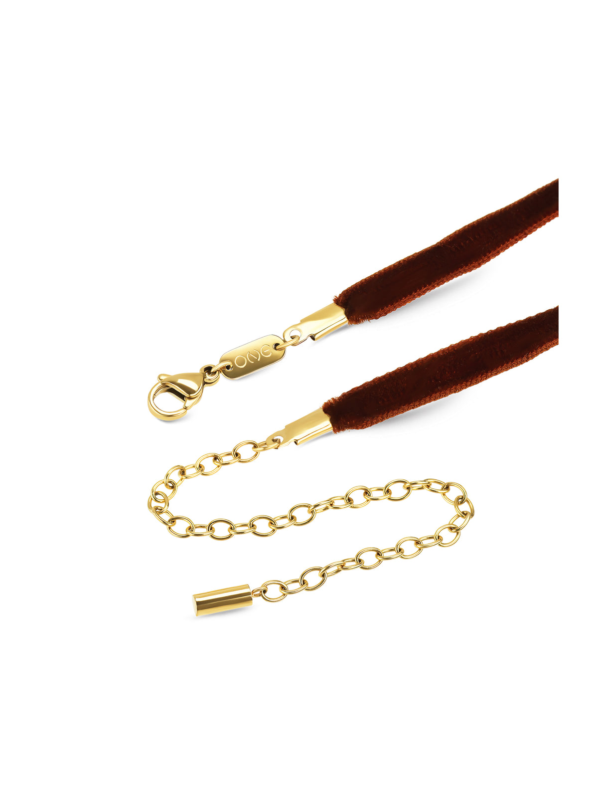 Colar One Neckmess Velvet Love Brown - OJNN95G