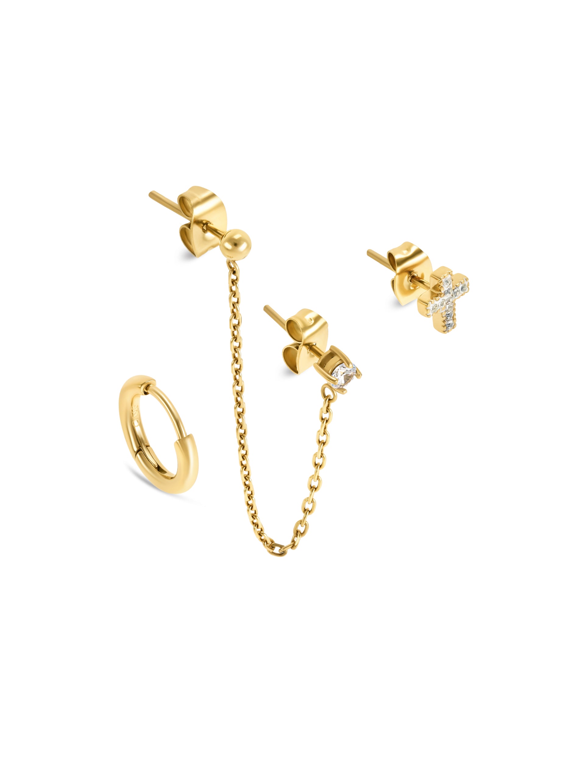 Set de Brincos One Crossed - OJSEEP03G