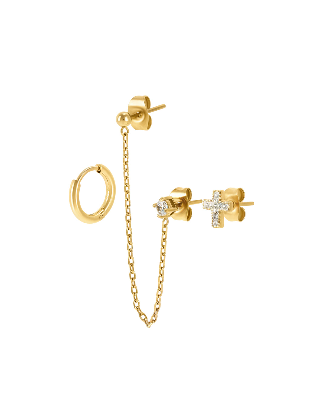 Set de Brincos One Crossed - OJSEEP03G