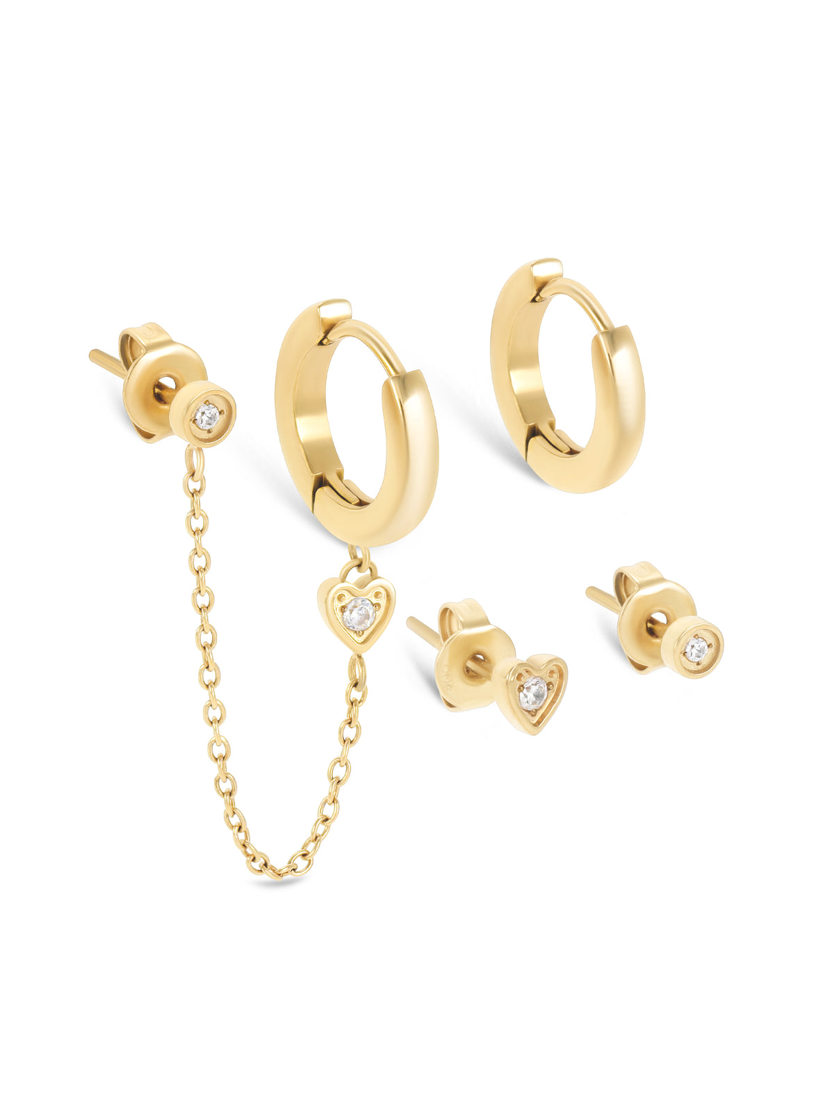 Set de Brincos One Golden Four - OJSEGF03G