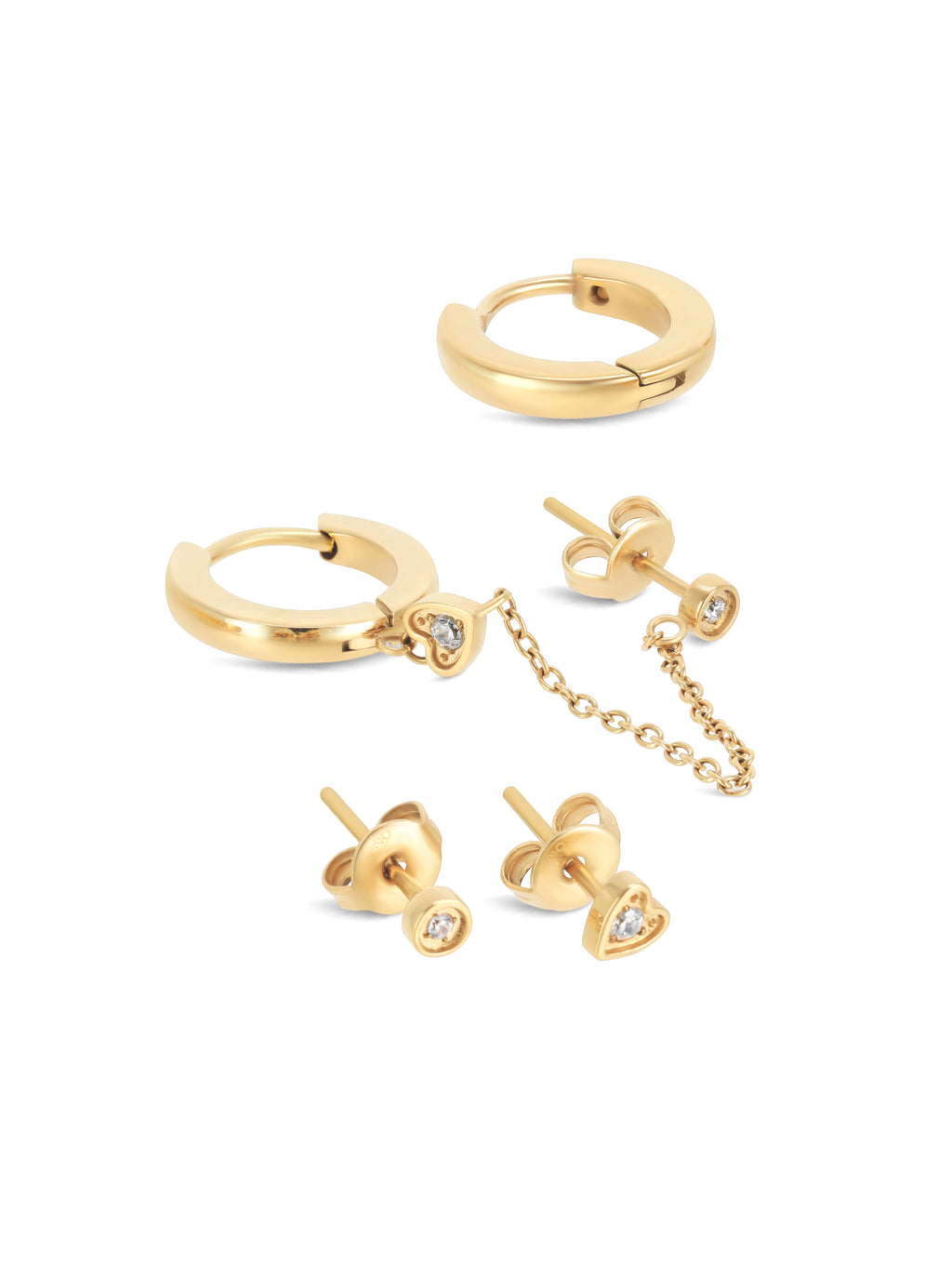 Set de Brincos One Golden Four - OJSEGF03G