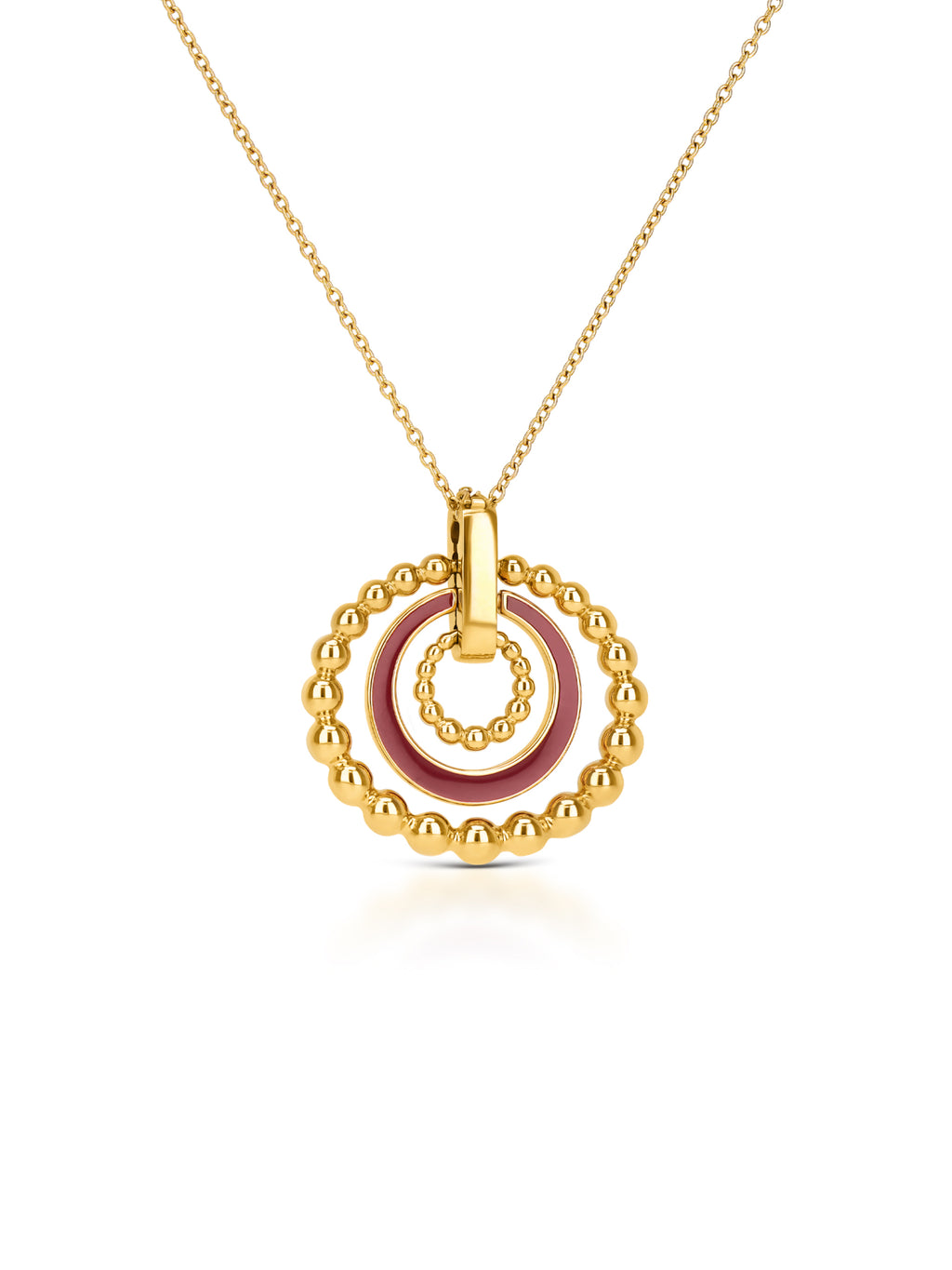Set Colar e Brincos One Senhora Mood Rouge Gold - OJSET17G