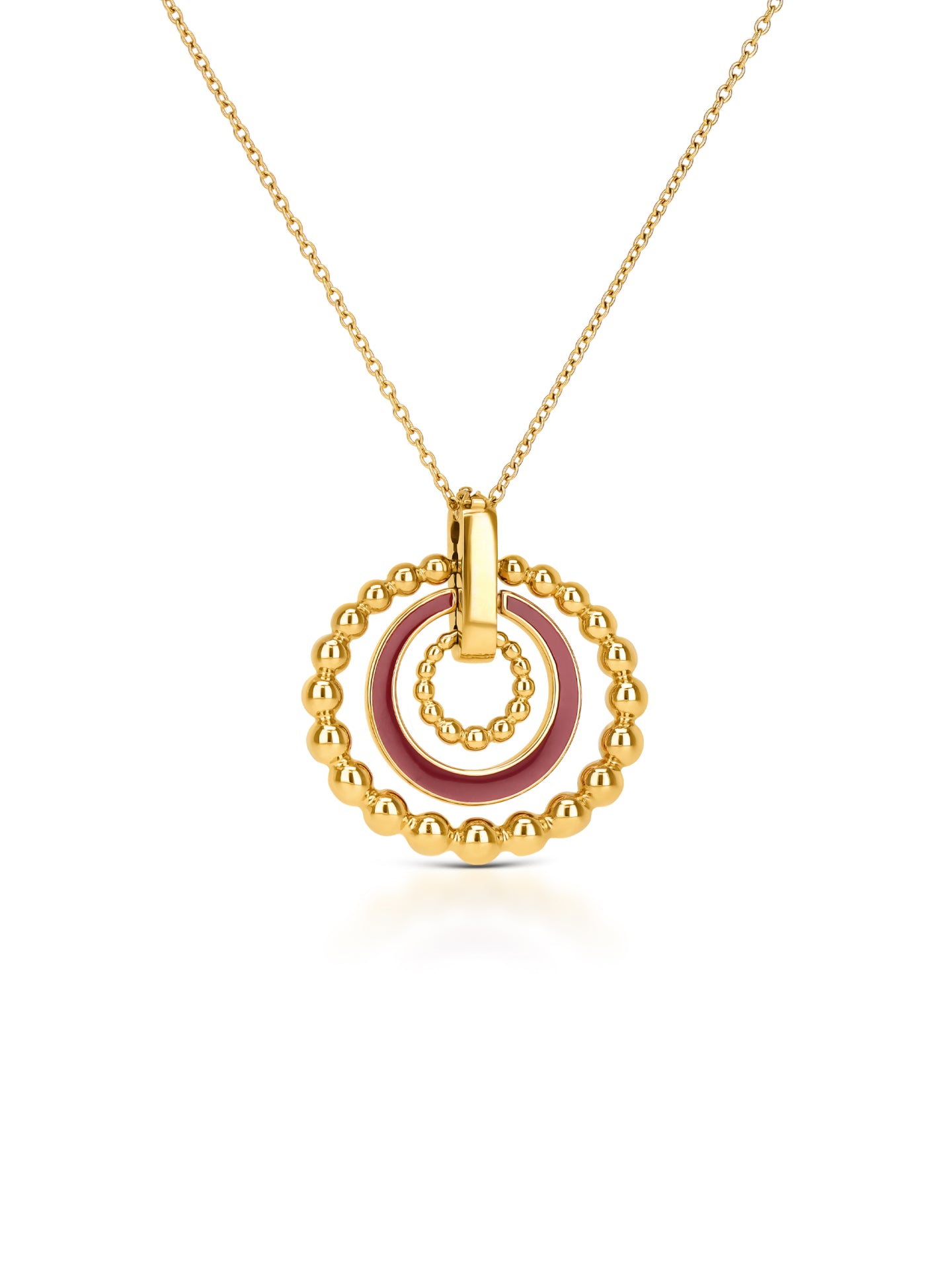 Set Colar e Brincos One Senhora Mood Rouge Gold - OJSET17G