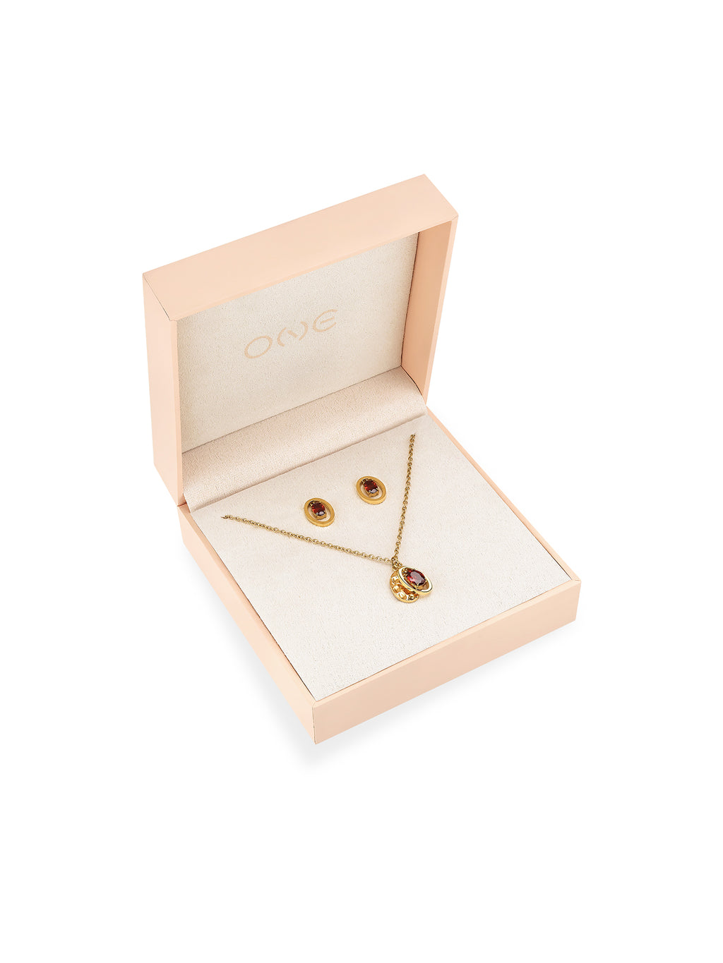 Set Collar y Pendientes One Birthstone Enero