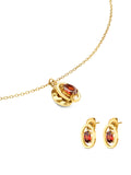 Set Collar y Pendientes One Birthstone Enero