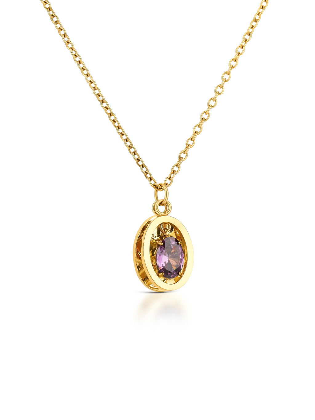 Set Colar & Brincos One Birthstone Fevereiro