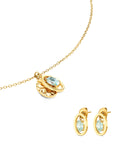 Ensemble Collier & Boucles d'oreilles One Pierre de Naissance Mars