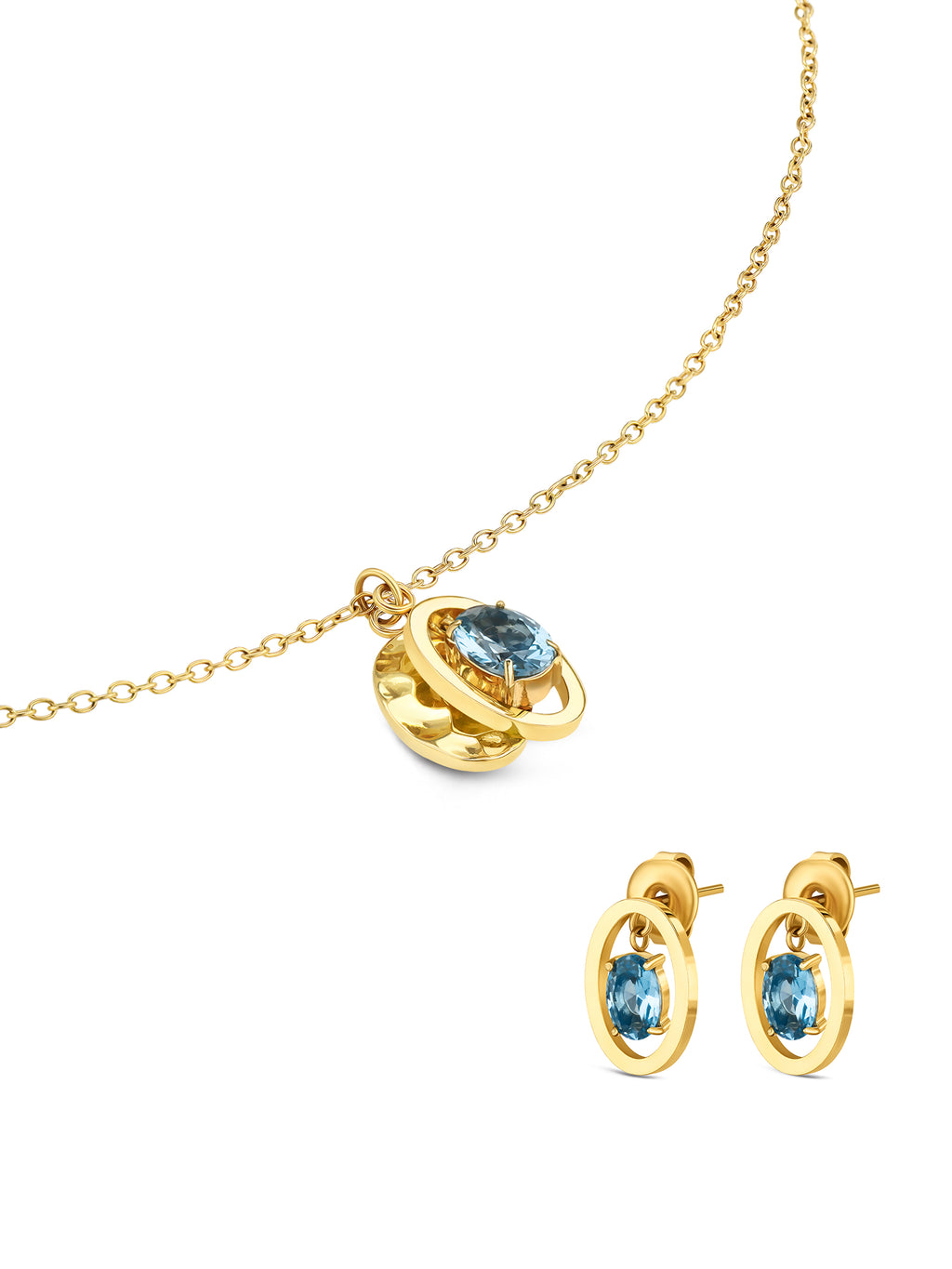Set Collar y Pendientes One Birthstone Septiembre