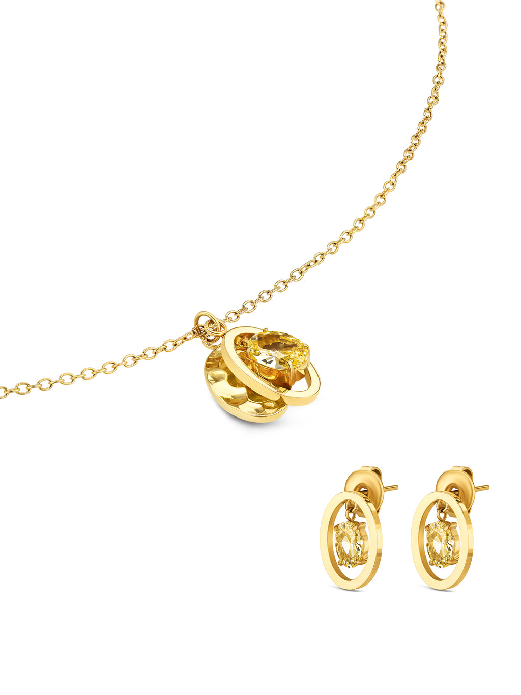 Set Collar y Pendientes One Birthstone Octubre