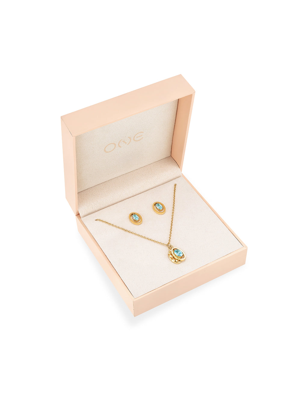 Set Collar y Pendientes One Birthstone Diciembre