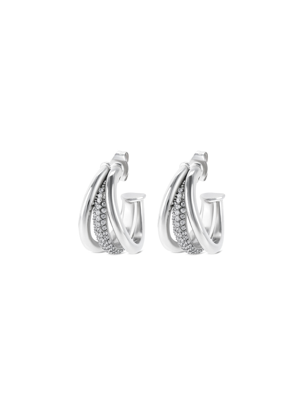 Brincos One Silver Frost Crystal - OJSFE02S