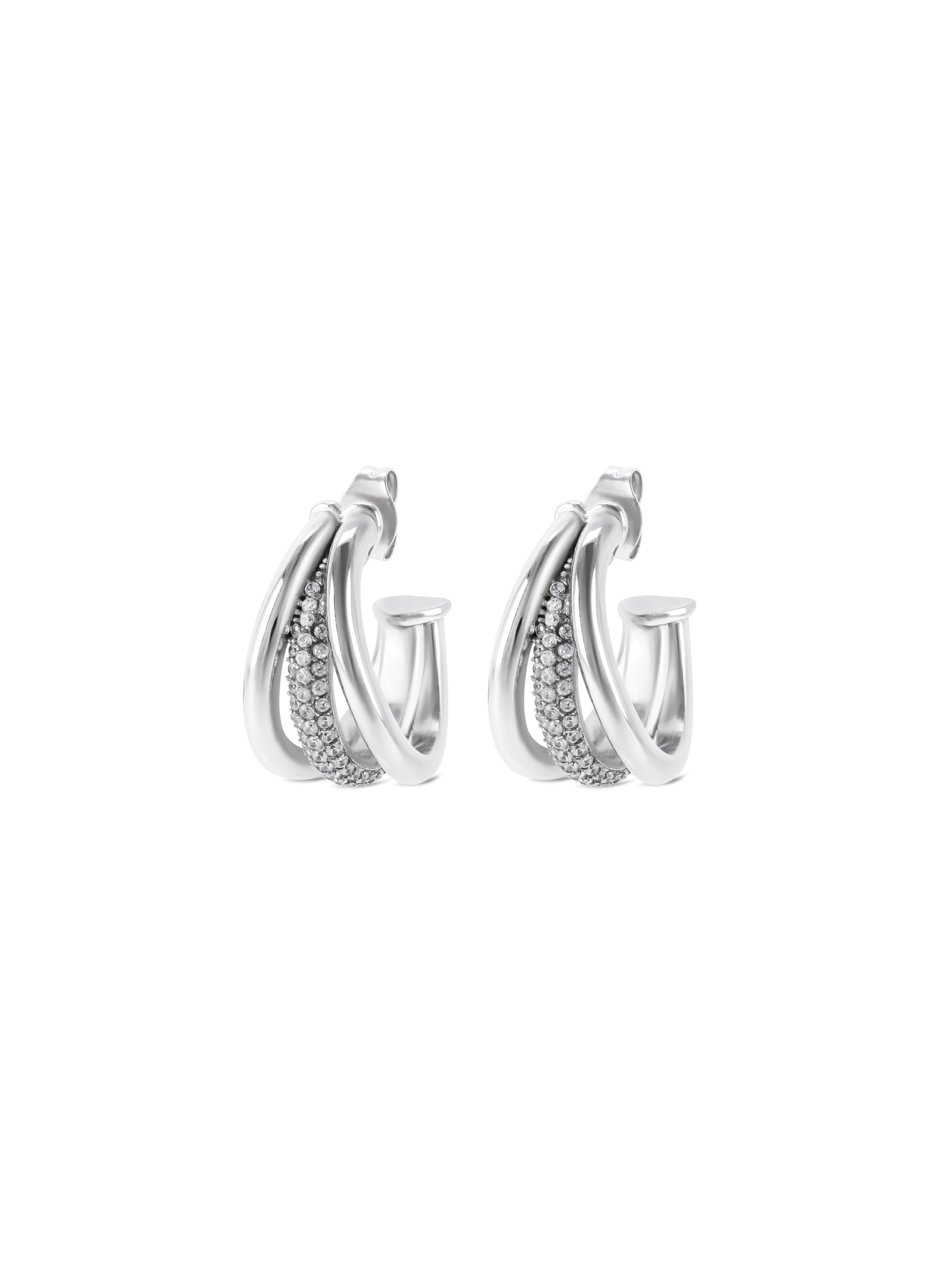 Brincos One Silver Frost Crystal - OJSFE02S