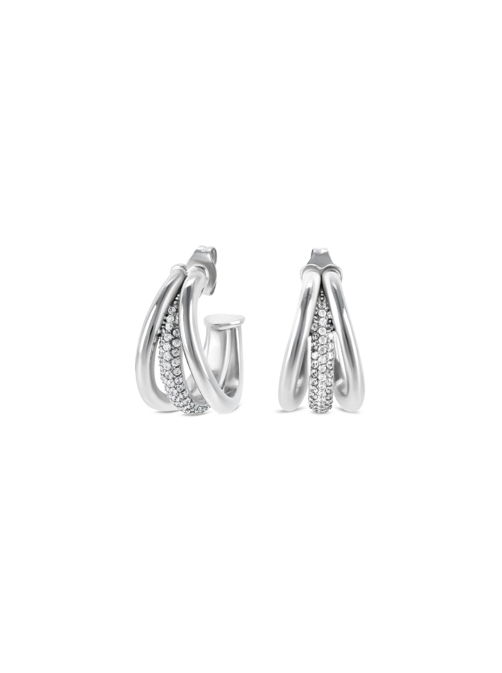 Brincos One Silver Frost Crystal - OJSFE02S