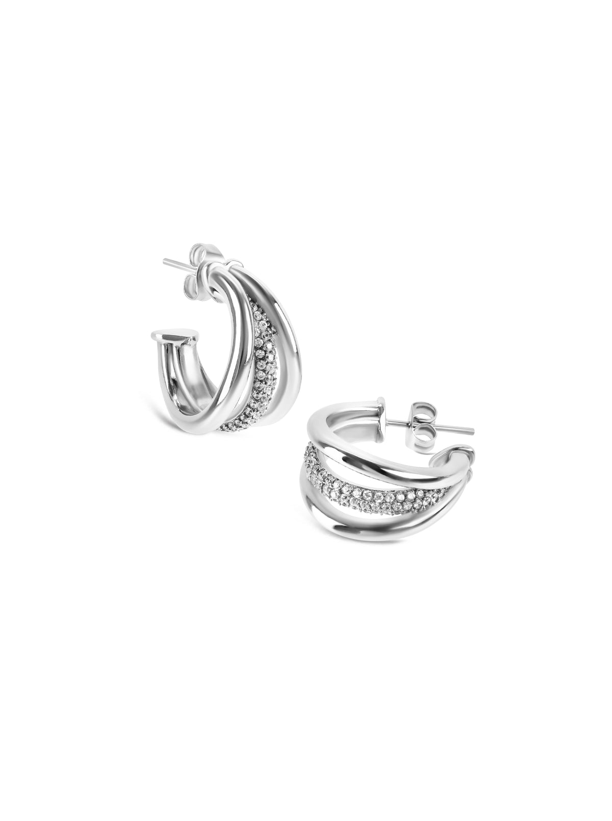 Brincos One Silver Frost Crystal - OJSFE02S