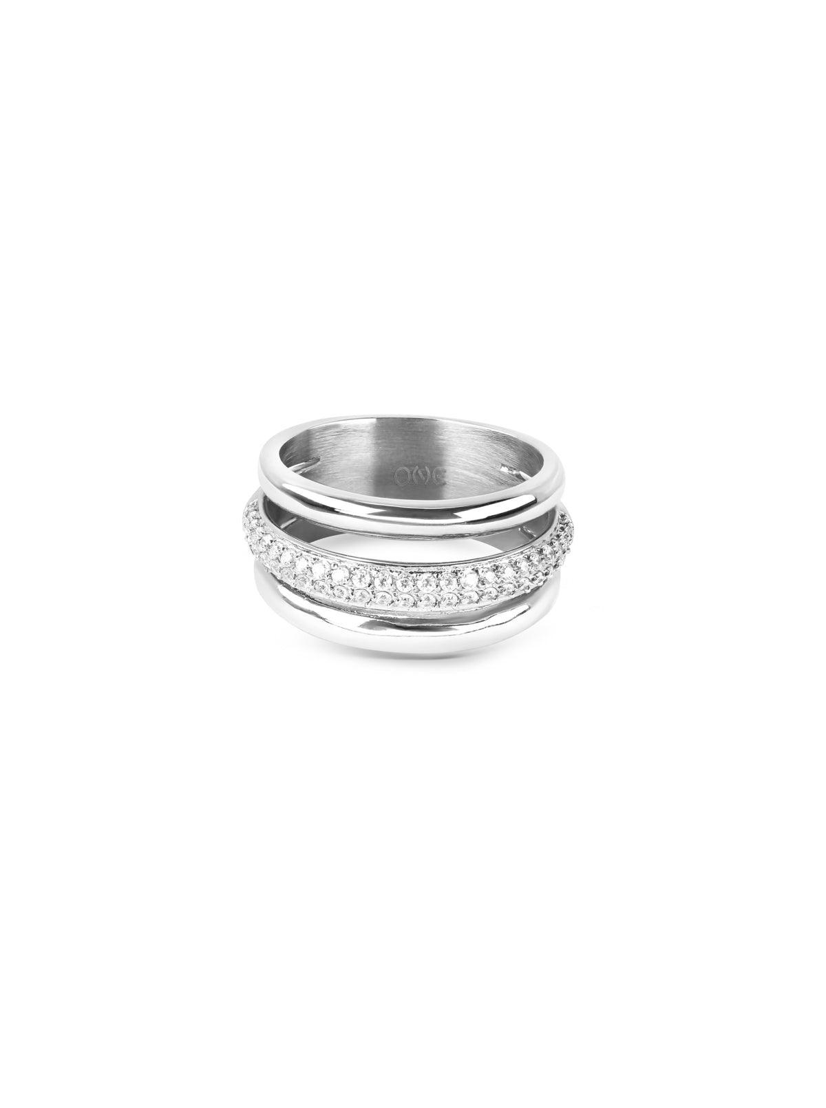 Anel One Silver Frost Crystal - OJSFR02S
