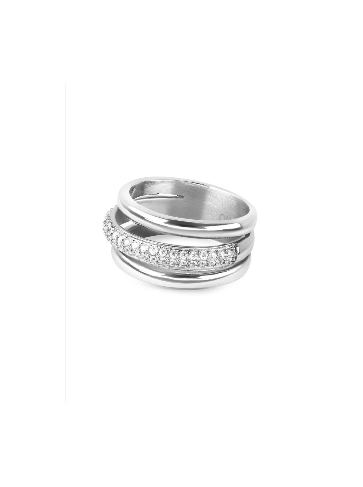 Anel One Silver Frost Crystal - OJSFR02S