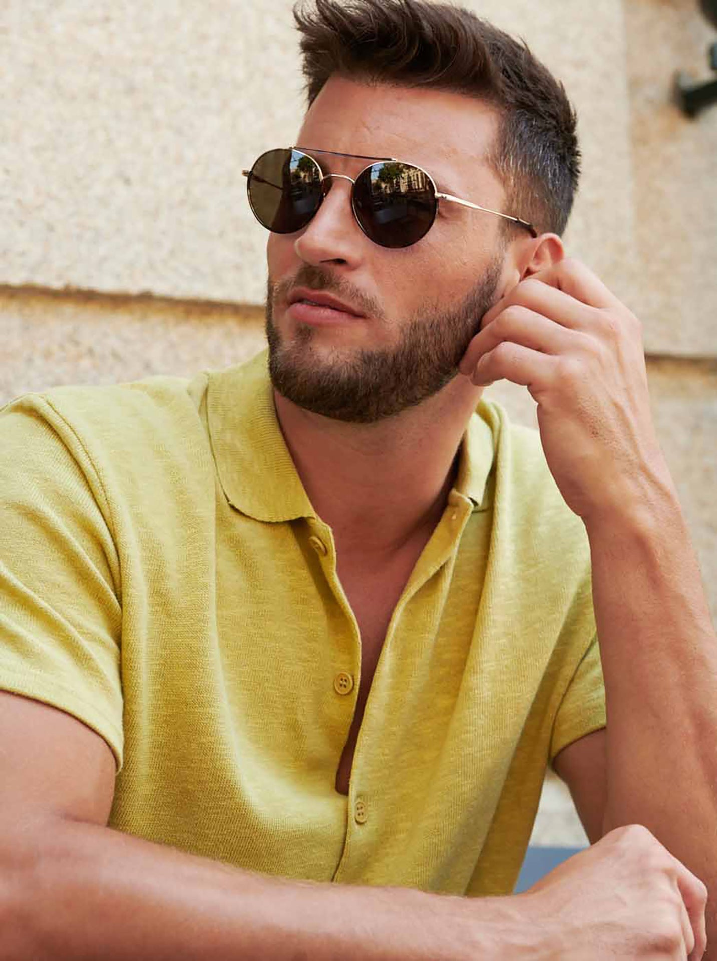 Óculos de Sol One Dreamer Dourado - OSMS4577DVC321H