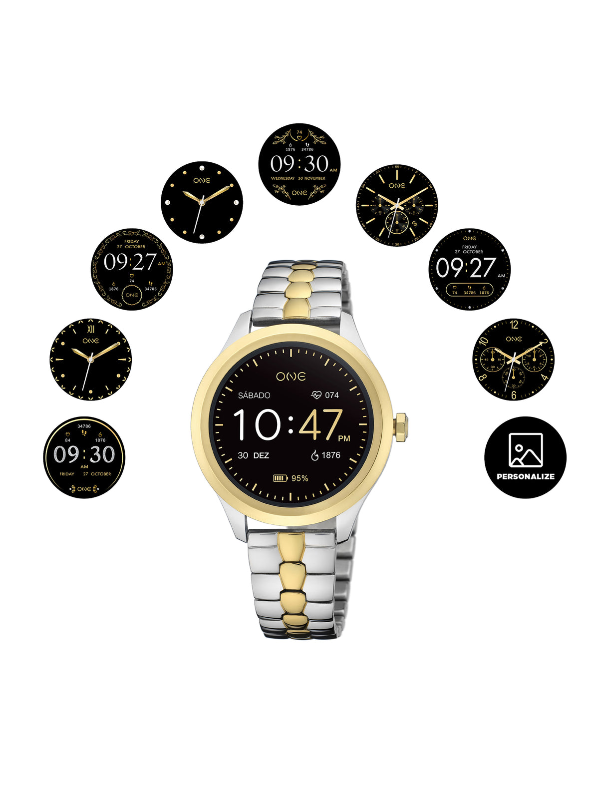 One Mini Bicolor Rounded Links Smartwatch
