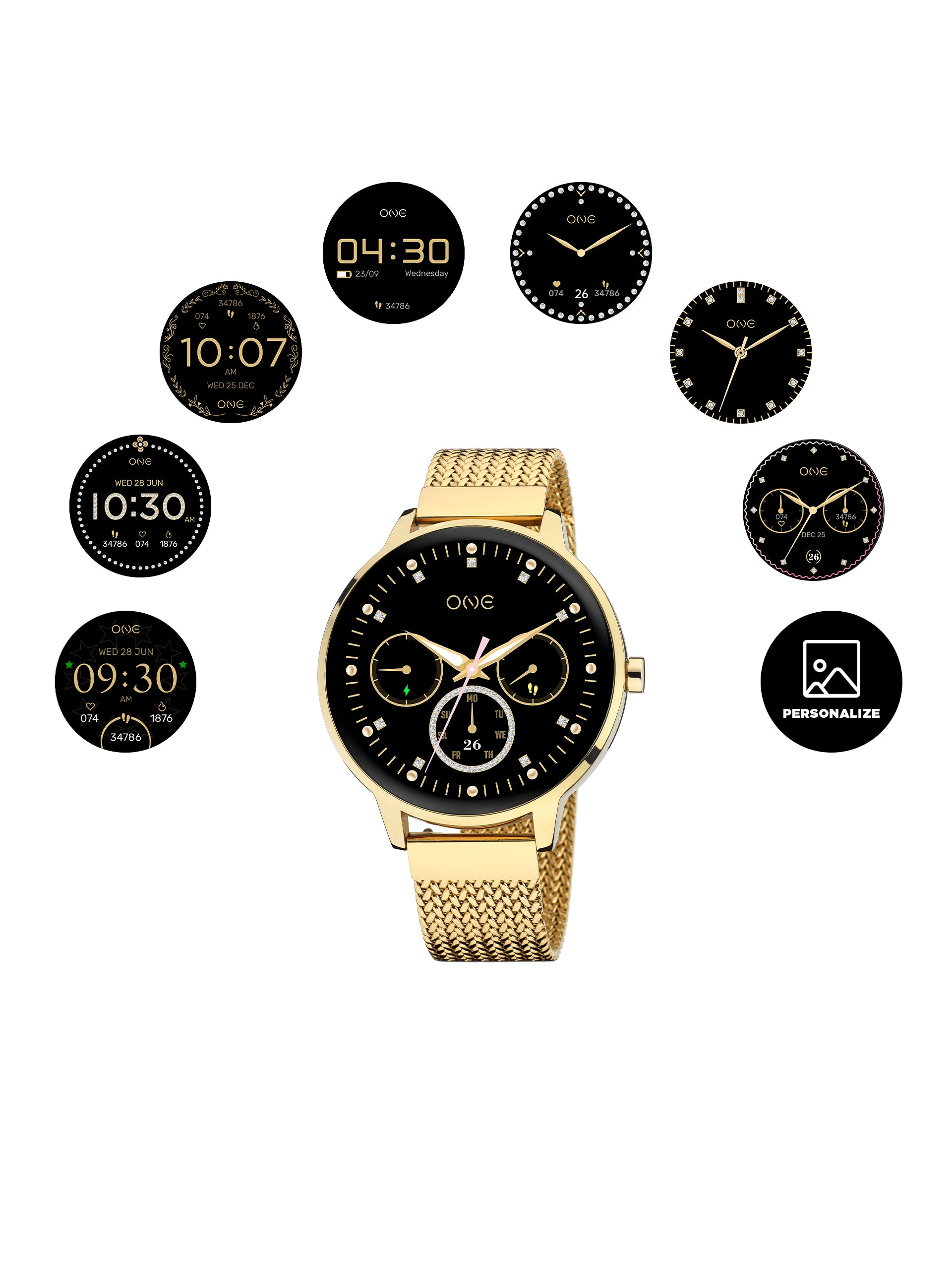 Smartwatch One QueenCall Gold - OSW0027GM32D