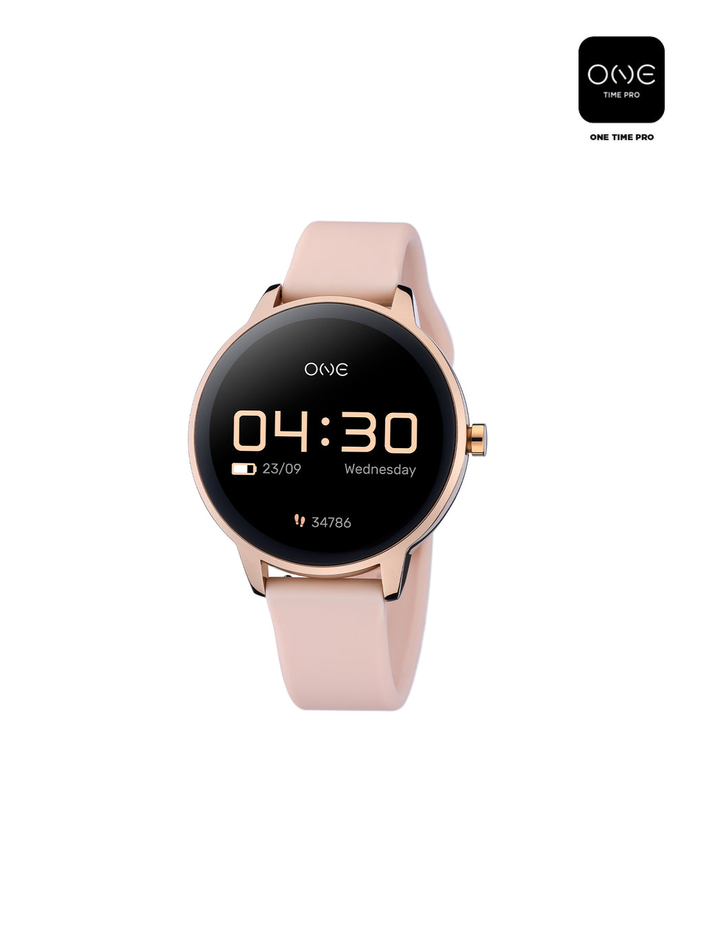 Smartwatch One QueenCall Rosegold Silicone - OSW0027RS51D