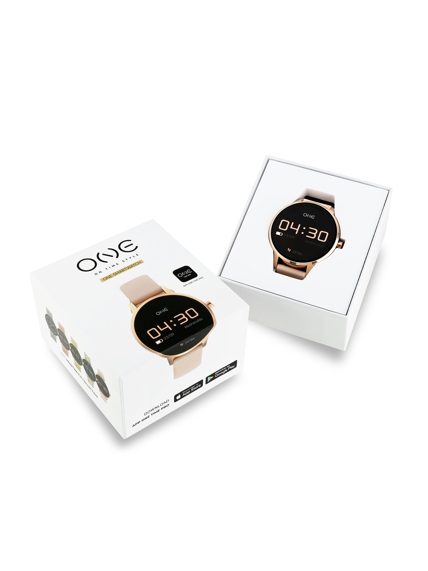 Smartwatch One QueenCall Rosegold Silicone - OSW0027RS51D