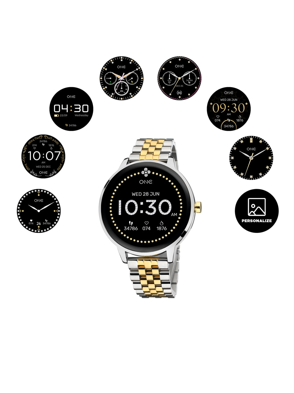 Smartwatch One Queencall Bicolor - OSW0027SL32D
