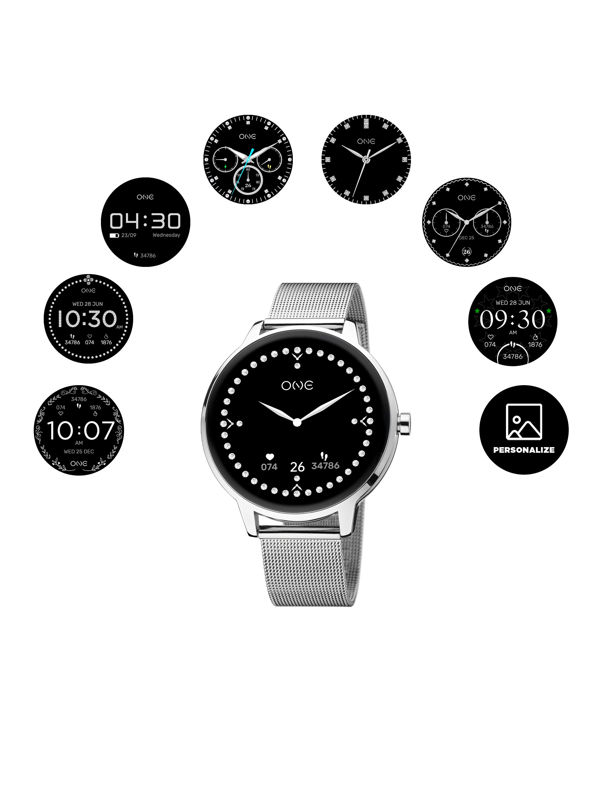 Smartwatch One Queencall Silver - OSW0027SM32D