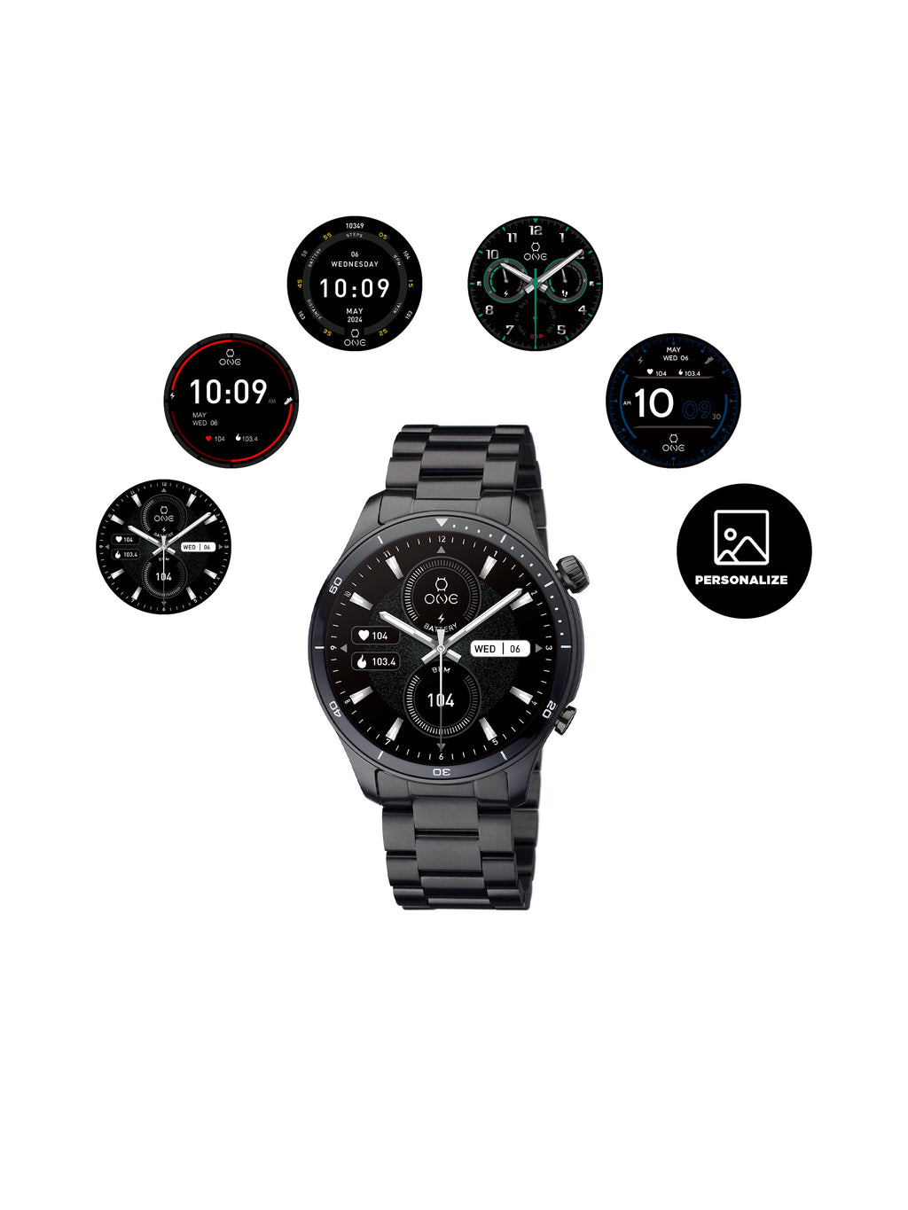 Smartwatch One Men AlphaCall Black - OSW0100BL41J