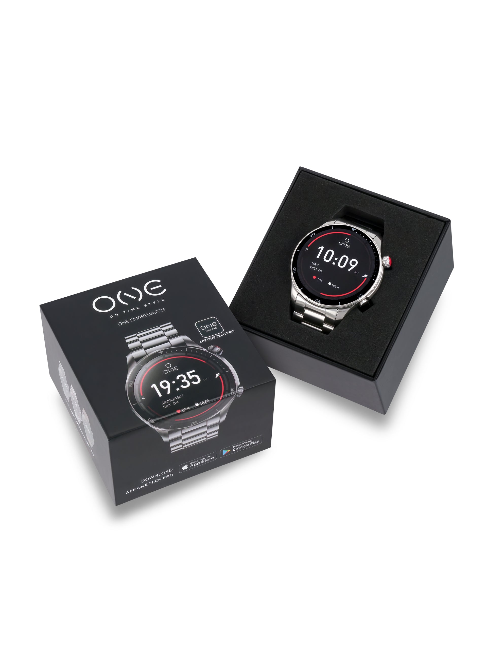 Smartwatch One Men Alphacall Silver Links - OSW0100SL41J