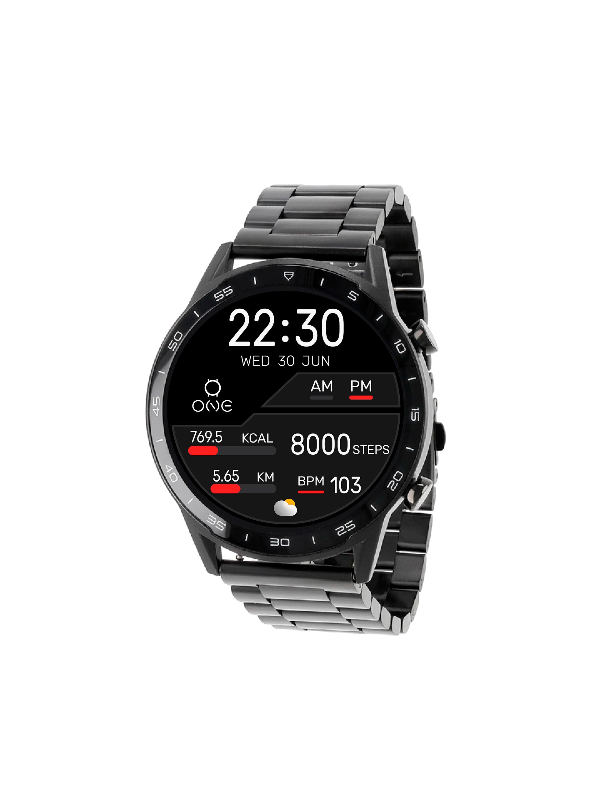 Smartwatch One Men Forceful Black Links - OSW0272BL32D