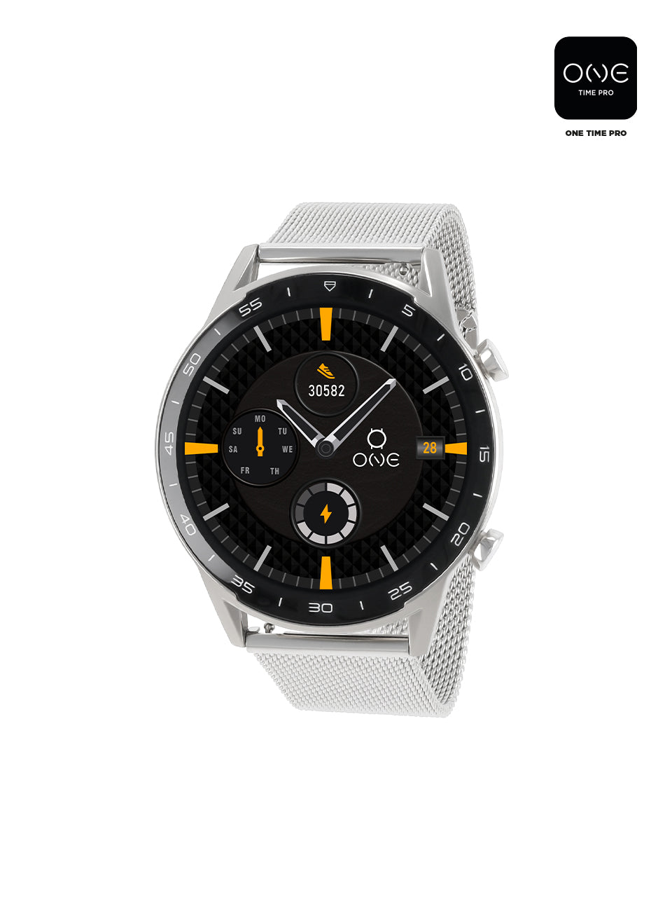 Smartwatch One Men Forceful Silver Mesh - OSW0272SM32D