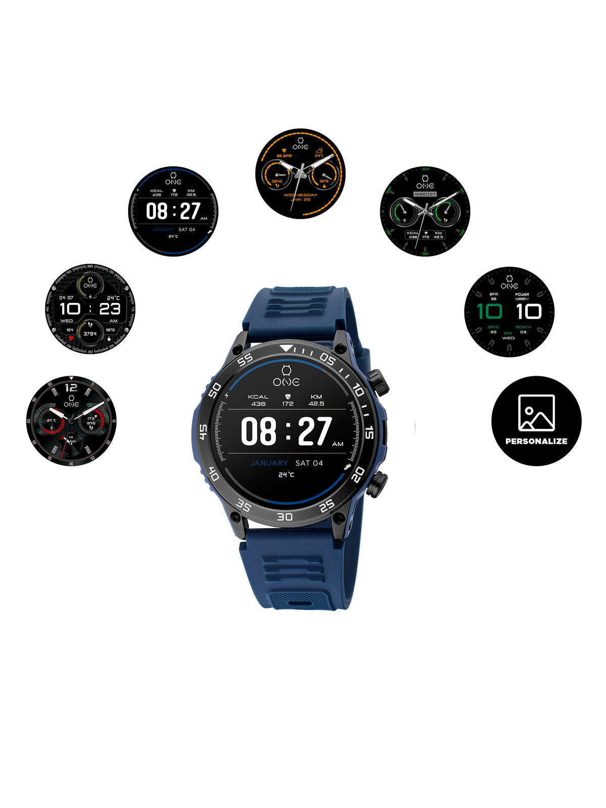 Smartwatch One Men SportyCall Blue - OSW0277AS42D