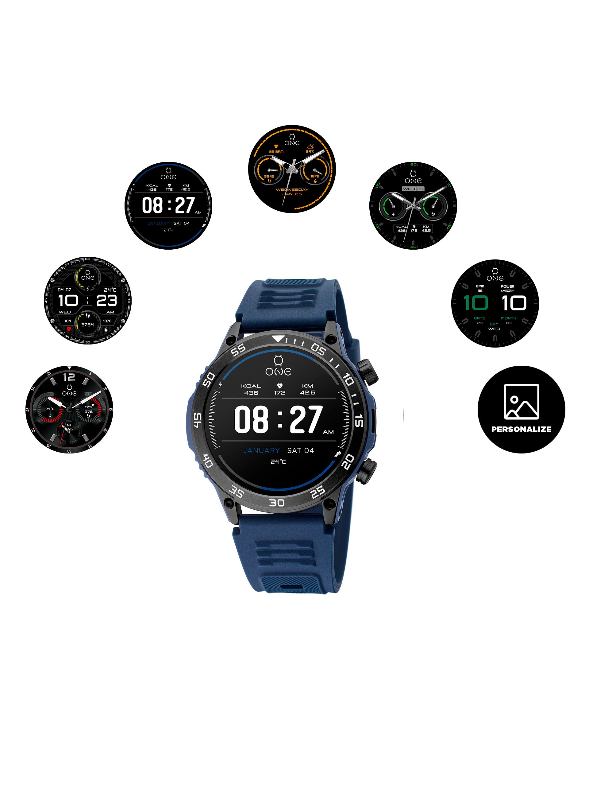 Smartwatch One Men SportyCall Blue - OSW0277AS42D