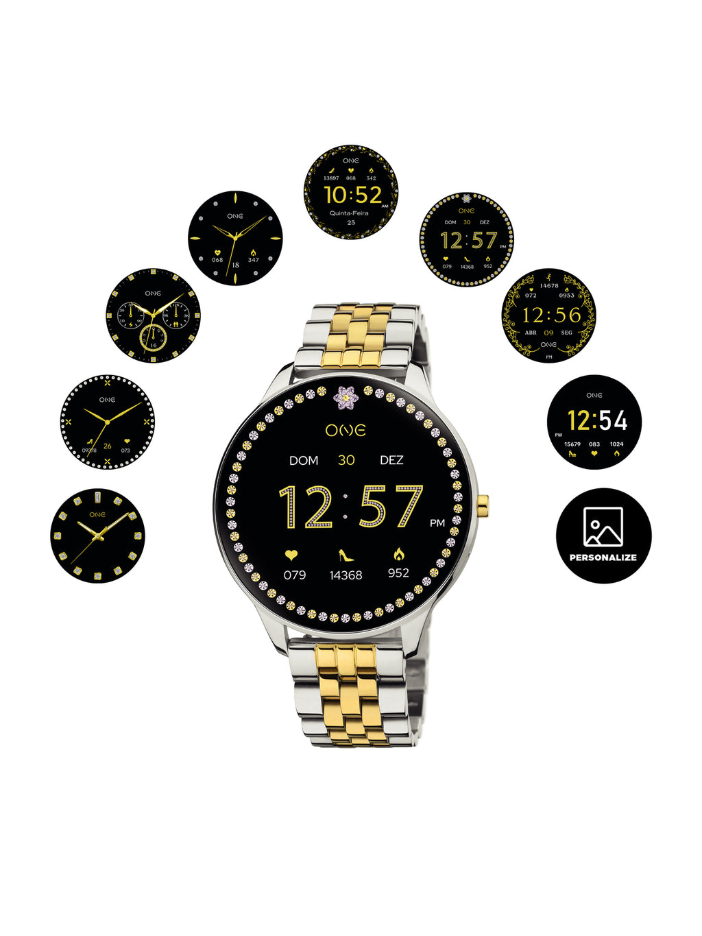 Smartwatch One Slim Bicolor Links - OSW4191BL61L