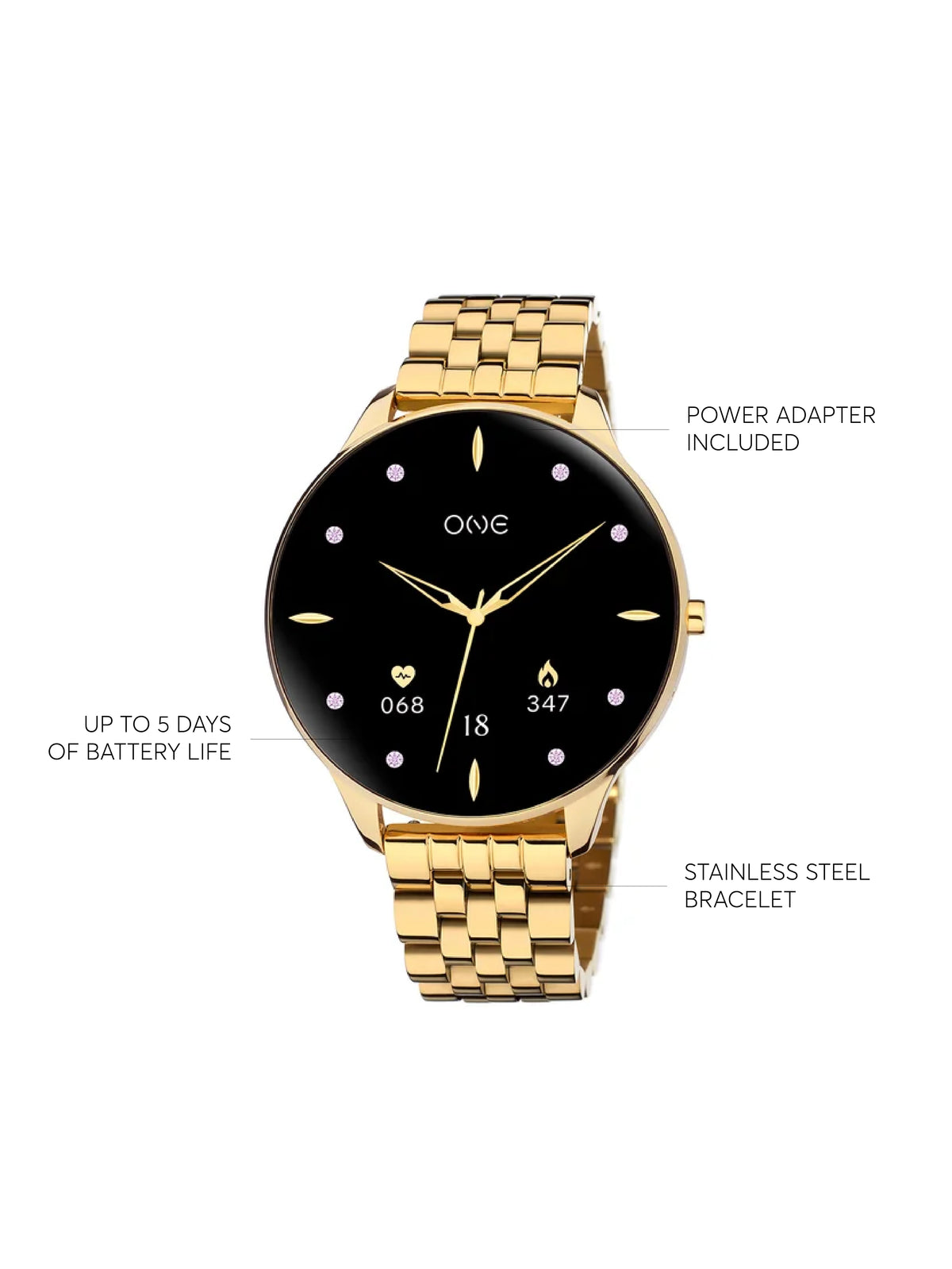 One Slim Gold Links Smartwatch