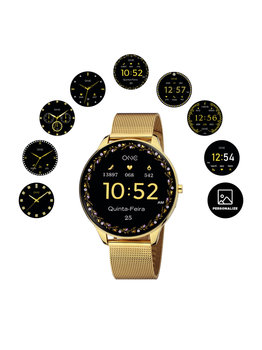 Smartwatch One Slim Gold Mesh - OSW4191GM61L