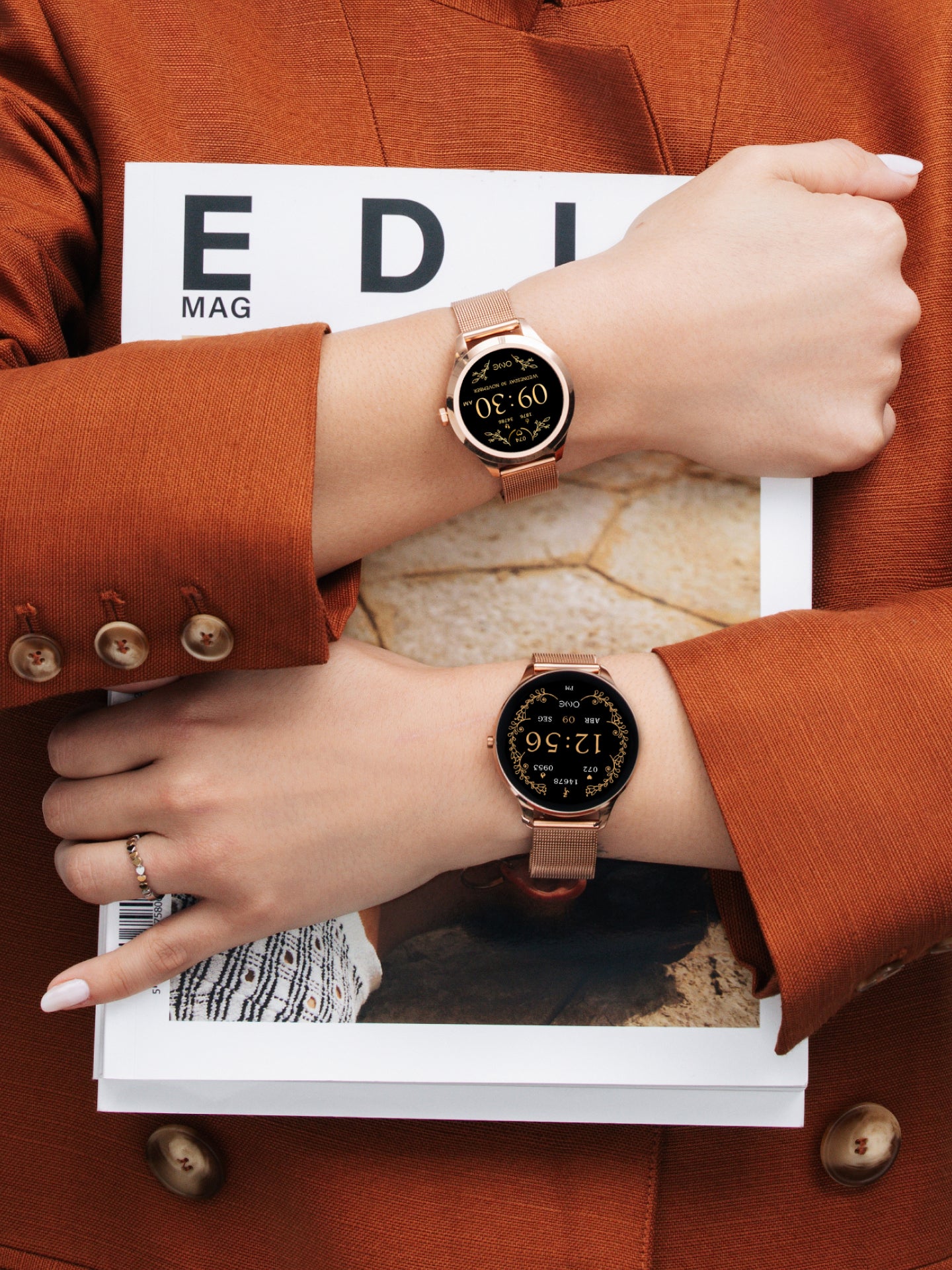 Smartwatch One Slim Rose Gold Mesh - OSW4191RM61L