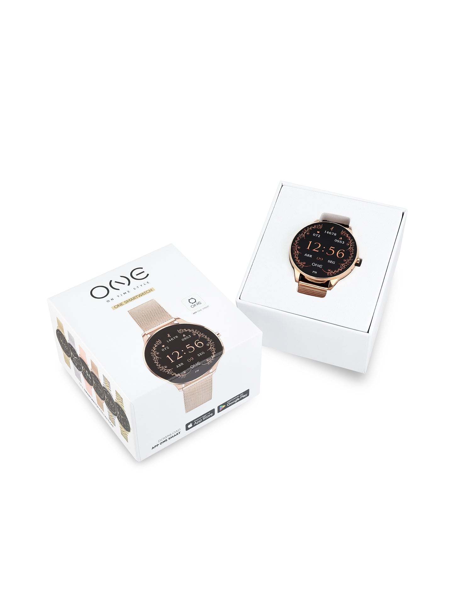 Smartwatch One Slim Mesh Or Rose