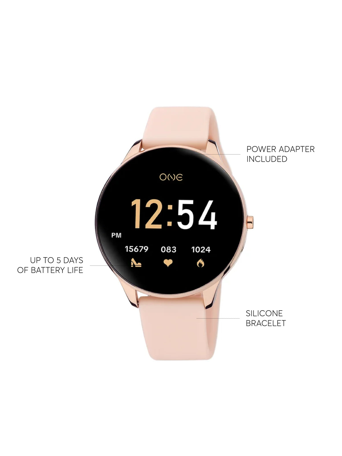 Smartwatch One Slim Rosegold Silicone 