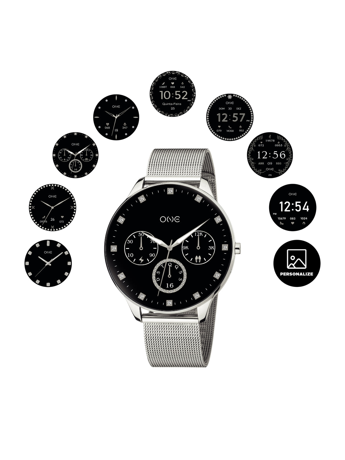 Smartwatch One Slim Silver Mesh - OSW4191SM61L